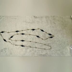 Clear and Black Crystal Necklace
